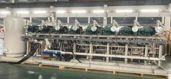 8 Parallel 615Hp Condensing Unit With Screw Compressors Rack