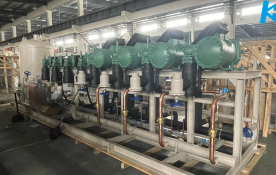 Kaideli 8 Parallel 820Hp Condensing Unit With Screw Compressors Rack