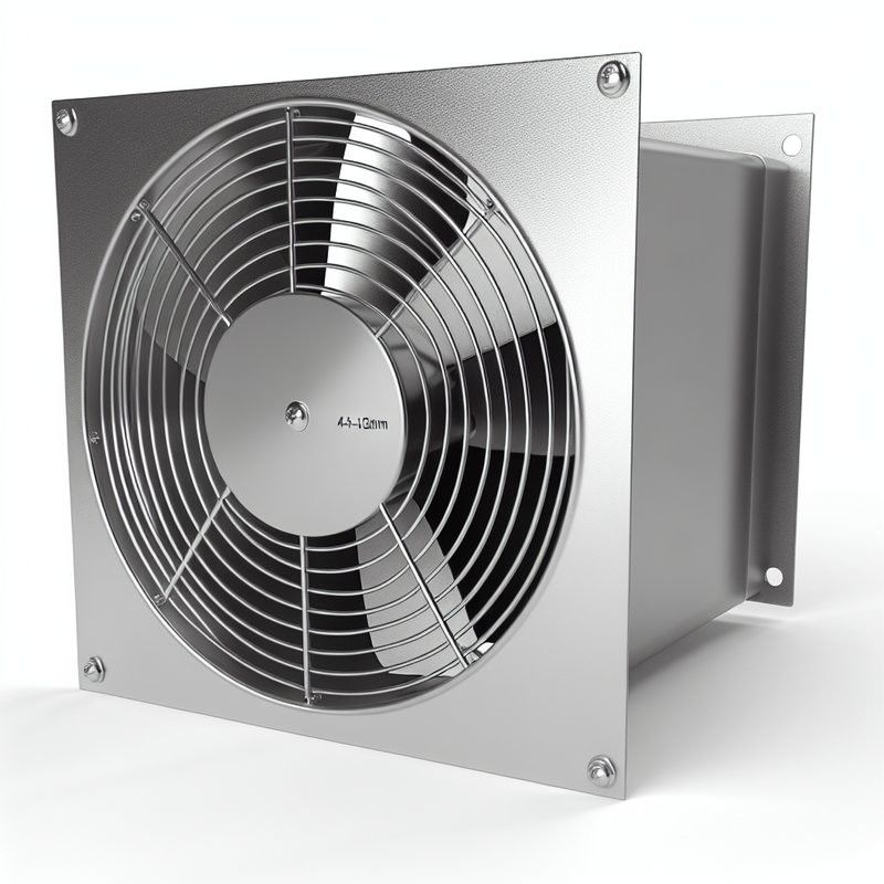 4.5-12mm Fin Space All Stainless Steel Axial Fan for Industrial Ventilation System