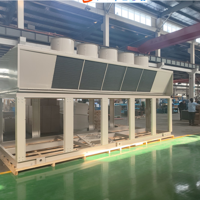 Large Cooling Capacity Cold Room Condenser Customizable V Wave Type Fin