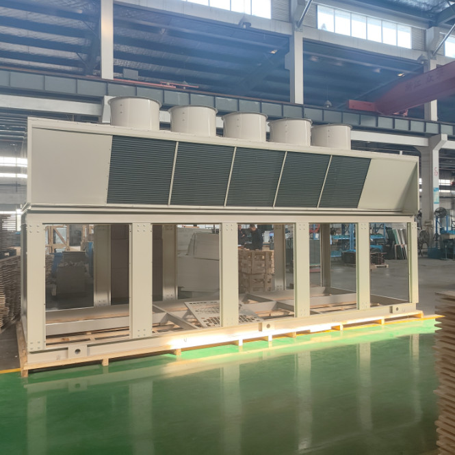Large Cooling Capacity Cold Room Condenser Customizable V Wave Type Fin