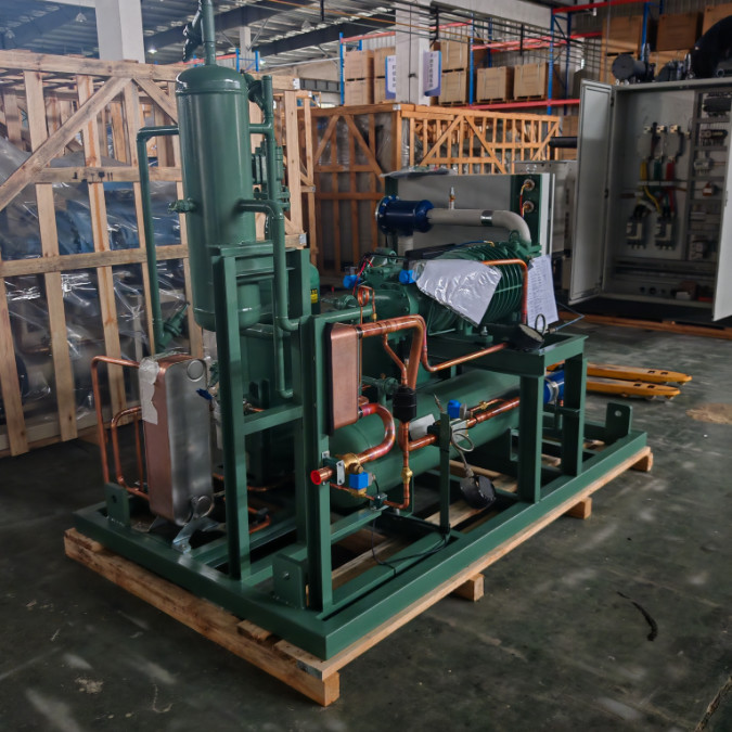 Green Screw Condensing Unit With One Compressor
